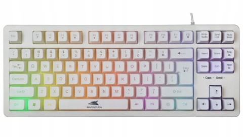Klawiatura Gamingowa Baracuda BGK-01114 Krill Biała USB TKL RGB US