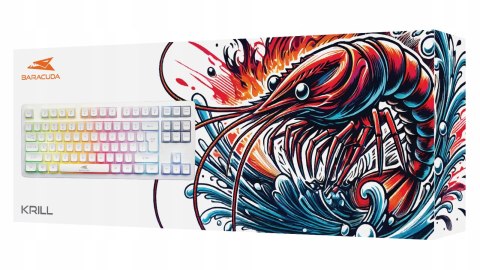 Klawiatura Gamingowa Baracuda BGK-01114 Krill Biała USB TKL RGB US