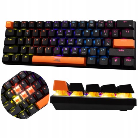 Klawiatura Gamingowa Baracuda BGK-03111 Dolphin Czarna Red Switch RGB USB