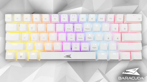 Klawiatura Gamingowa Baracuda BGK-03211 Dolphin Biała Red Switch RGB USB