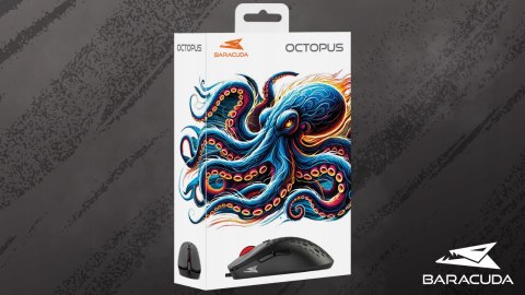 Mysz Gamingowa Baracuda BGM-021 Octopus Black 3600 DPI USB 6 przycisków