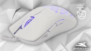 Mysz Gamingowa Baracuda BGM-022 Octopus Biała 3600 DPI USB 6 przycisków