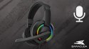 Słuchawki Gamingowe Baracuda BGH-021 Hydra Black LED Mikrofon USB mini Jack