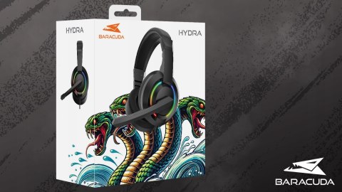 Słuchawki Gamingowe Baracuda BGH-021 Hydra Black LED Mikrofon USB mini Jack