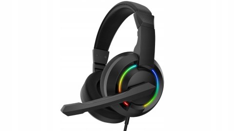 Słuchawki Gamingowe Baracuda BGH-021 Hydra Black LED Mikrofon USB mini Jack