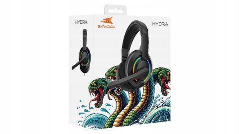 Słuchawki Gamingowe Baracuda BGH-021 Hydra Black LED Mikrofon USB mini Jack
