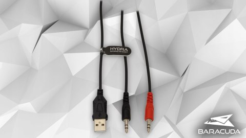 Słuchawki Gamingowe Baracuda BGH-021 Hydra White LED Mikrofon USB mini Jack