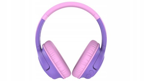 Słuchawki nauszne PowerLocus Bobo Cat bezprzewodowe fioletowe dla dzieci