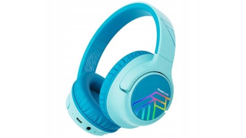 Słuchawki nauszne PowerLocus Bobo Cat bezprzewodowe niebieskie dla dzieci