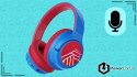 Słuchawki nauszne PowerLocus Bobo Cat bezprzewodowe niebieskie dla dzieci