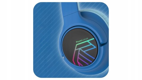 Słuchawki nauszne PowerLocus Bobo Cat bezprzewodowe niebieskie dla dzieci