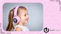 Słuchawki nauszne PowerLocus Buddy bezprzewodowe różowe LED dla dzieci