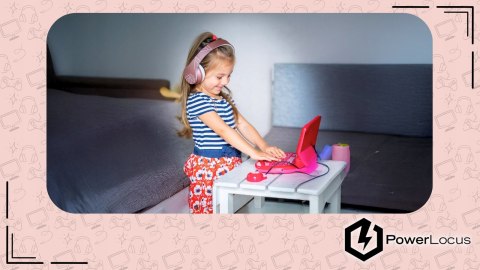 Słuchawki nauszne PowerLocus P2 Kids bezprzewodowe beżowe camo dla dzieci