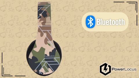 Słuchawki nauszne PowerLocus P2 Kids bezprzewodowe beżowe camo dla dzieci