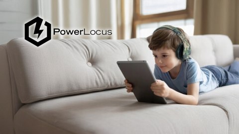 Słuchawki nauszne PowerLocus P2 Kids bezprzewodowe beżowe camo dla dzieci