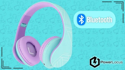 Słuchawki nauszne PowerLocus P2 Kids bezprzewodowe błękitne dla dzieci