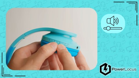Słuchawki nauszne PowerLocus P2 Kids bezprzewodowe błękitne dla dzieci