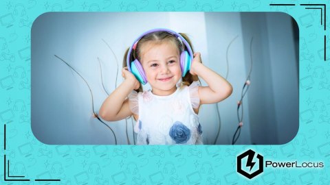 Słuchawki nauszne PowerLocus P2 Kids bezprzewodowe błękitne dla dzieci