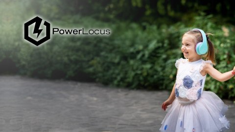 Słuchawki nauszne PowerLocus P2 Kids bezprzewodowe błękitne dla dzieci