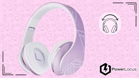 Słuchawki nauszne PowerLocus P2 Kids bezprzewodowe różowe dla dzieci