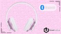 Słuchawki nauszne PowerLocus P2 Kids bezprzewodowe różowe dla dzieci