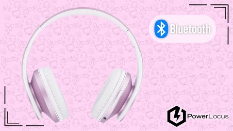 Słuchawki nauszne PowerLocus P2 Kids bezprzewodowe różowe dla dzieci