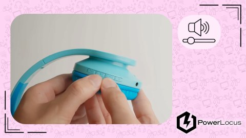 Słuchawki nauszne PowerLocus P2 Kids bezprzewodowe różowe dla dzieci