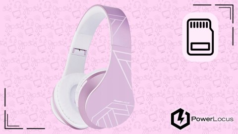 Słuchawki nauszne PowerLocus P2 Kids bezprzewodowe różowe dla dzieci