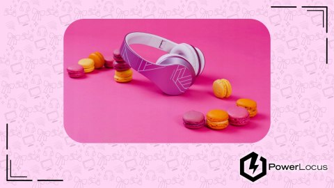 Słuchawki nauszne PowerLocus P2 Kids bezprzewodowe różowe dla dzieci