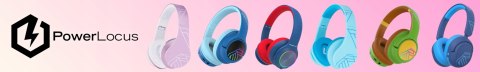 Słuchawki nauszne PowerLocus P2 Kids bezprzewodowe różowe dla dzieci