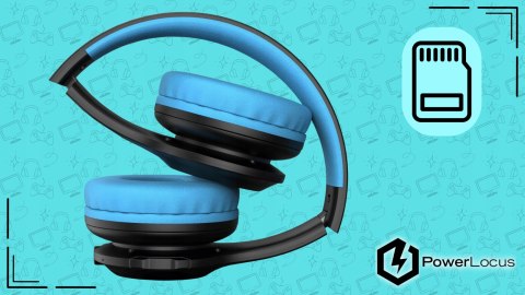 Słuchawki nauszne PowerLocus PLED bezprzewodowe czarne LED dla dzieci