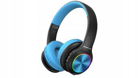 Słuchawki nauszne PowerLocus PLED bezprzewodowe czarne LED dla dzieci