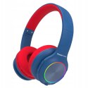 Słuchawki nauszne PowerLocus PLED bezprzewodowe granatowe LED dla dzieci
