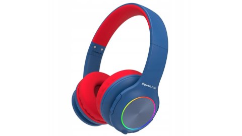 Słuchawki nauszne PowerLocus PLED bezprzewodowe granatowe LED dla dzieci