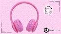 Słuchawki nauszne PowerLocus PLED bezprzewodowe różowe LED dla dzieci