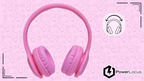Słuchawki nauszne PowerLocus PLED bezprzewodowe różowe LED dla dzieci