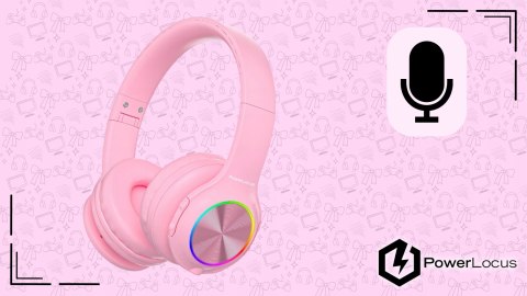 Słuchawki nauszne PowerLocus PLED bezprzewodowe różowe LED dla dzieci