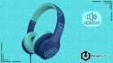 Słuchawki nauszne PowerLocus PLED niebieskie dla dzieci składane mikrofon