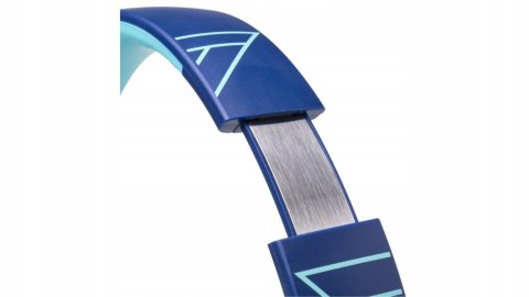 Słuchawki nauszne PowerLocus PLED niebieskie dla dzieci składane mikrofon