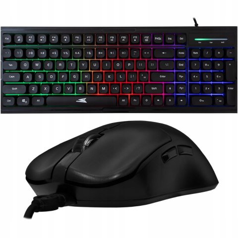 Zestaw Gamingowy Baracuda ORCA Black Gaming Combo Klawiatura + Mysz RGB USB