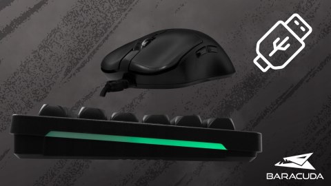 Zestaw Gamingowy Baracuda ORCA Black Gaming Combo Klawiatura + Mysz RGB USB