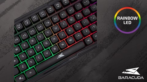 Zestaw Gamingowy Baracuda ORCA Black Gaming Combo Klawiatura + Mysz RGB USB