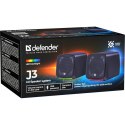 Defender Głośniki komputerowe J3 2.0 6W LED USB Czarne