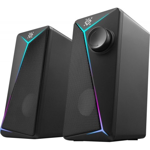 Defender Głośniki komputerowe J5 2.0 6W LED USB Czarne