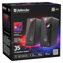 Defender Głośniki komputerowe J5 2.0 6W LED USB Czarne