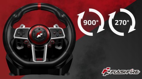 Kierownica Gamingowa FLASHFIRE Suzuka 6 Biegów 270°/900° PC PS4 Switch Xbox