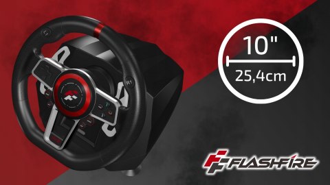 Kierownica Gamingowa FLASHFIRE Suzuka 6 Biegów 270°/900° PC PS4 Switch Xbox