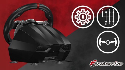 Kierownica Gamingowa FLASHFIRE Suzuka 6 Biegów 270°/900° PC PS4 Switch Xbox