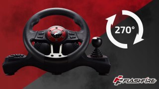 Kierownica Gamingowa FLASHFIRE WH2304V 270° + Pedały PC PS4 Switch Xbox