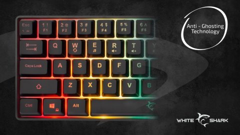 Klawiatura Gamingowa White Shark Ronin Black Membranowa LED 68 klawiszy